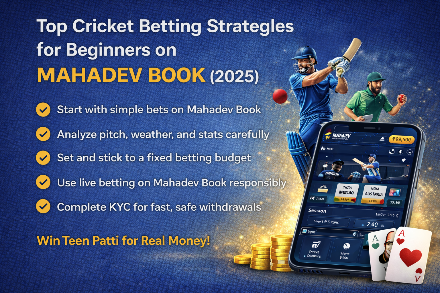Read more about the article Top Cricket Betting Strategies for Beginners on Mahadev Book