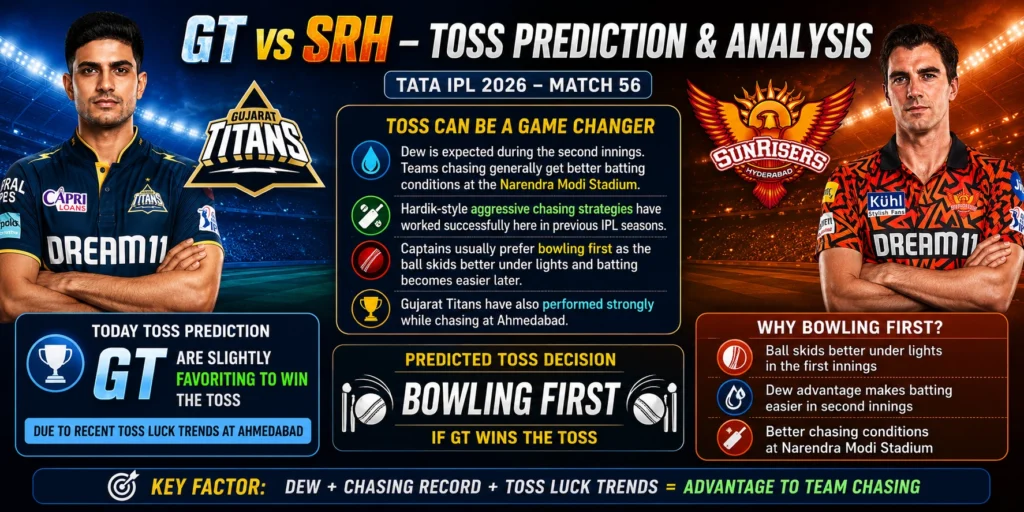 GT vs SRH Toss Prediction & Today Toss Prediction