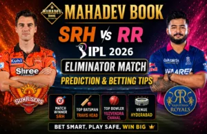 Read more about the article Mahadev Book SRH vs RR IPL 2026 Eliminator Match Prediction & Betting Tips