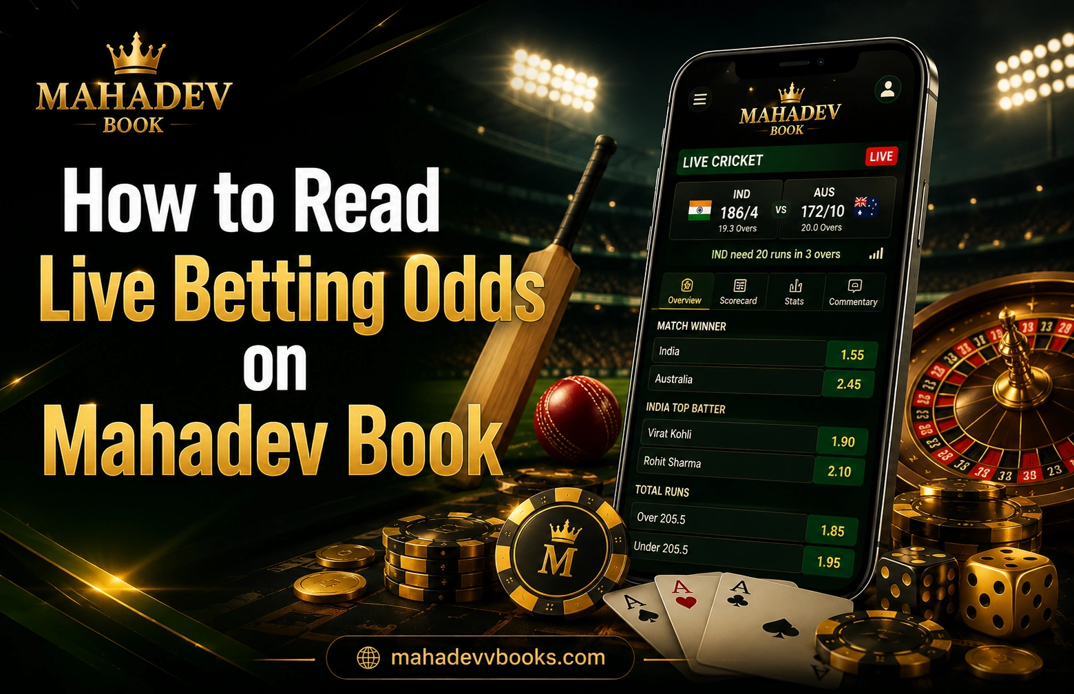 Read more about the article How to Read Live Betting Odds on Mahadev Book