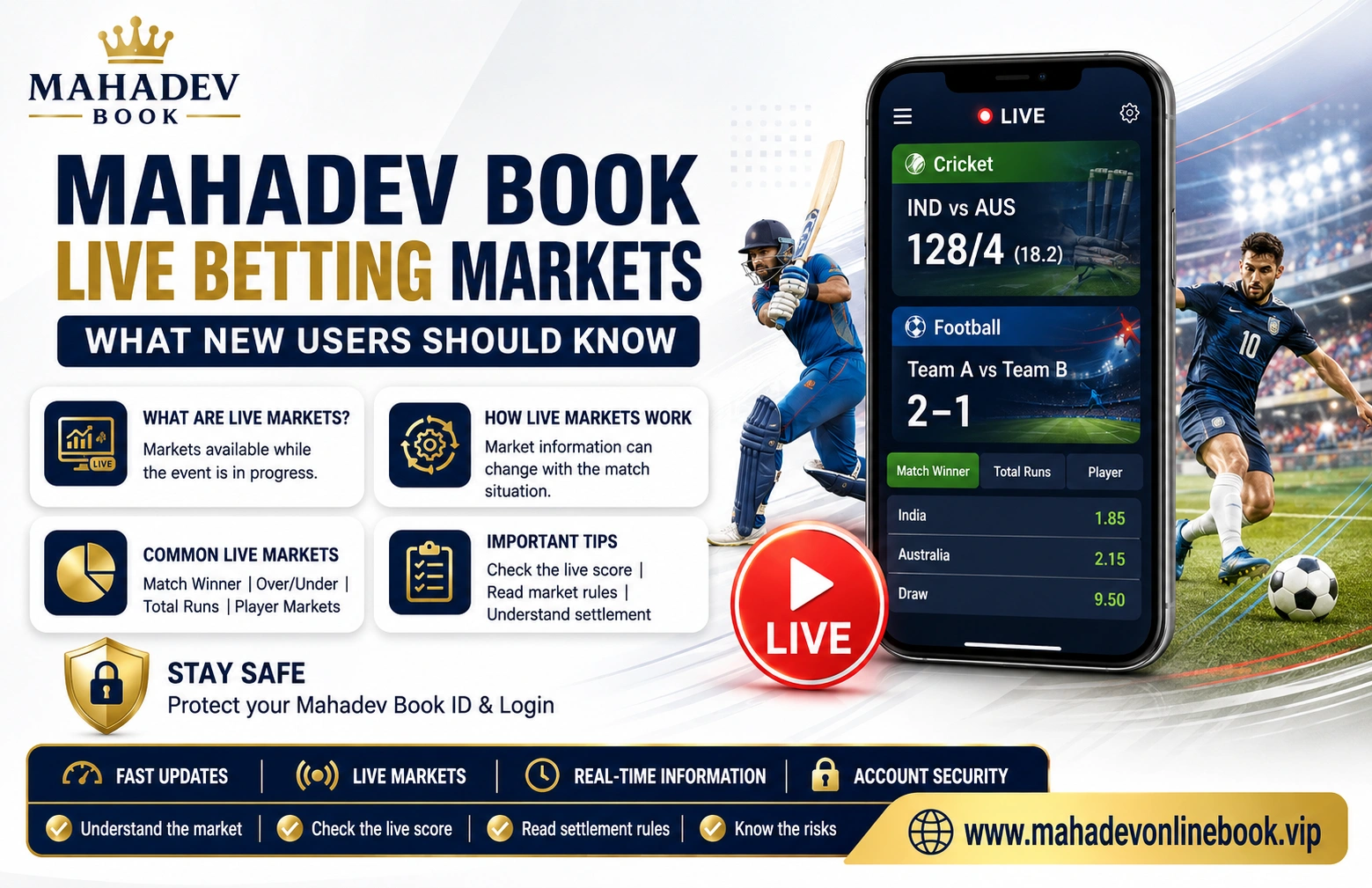 Read more about the article Mahadev Book Live Betting Markets: What New Users Should Know