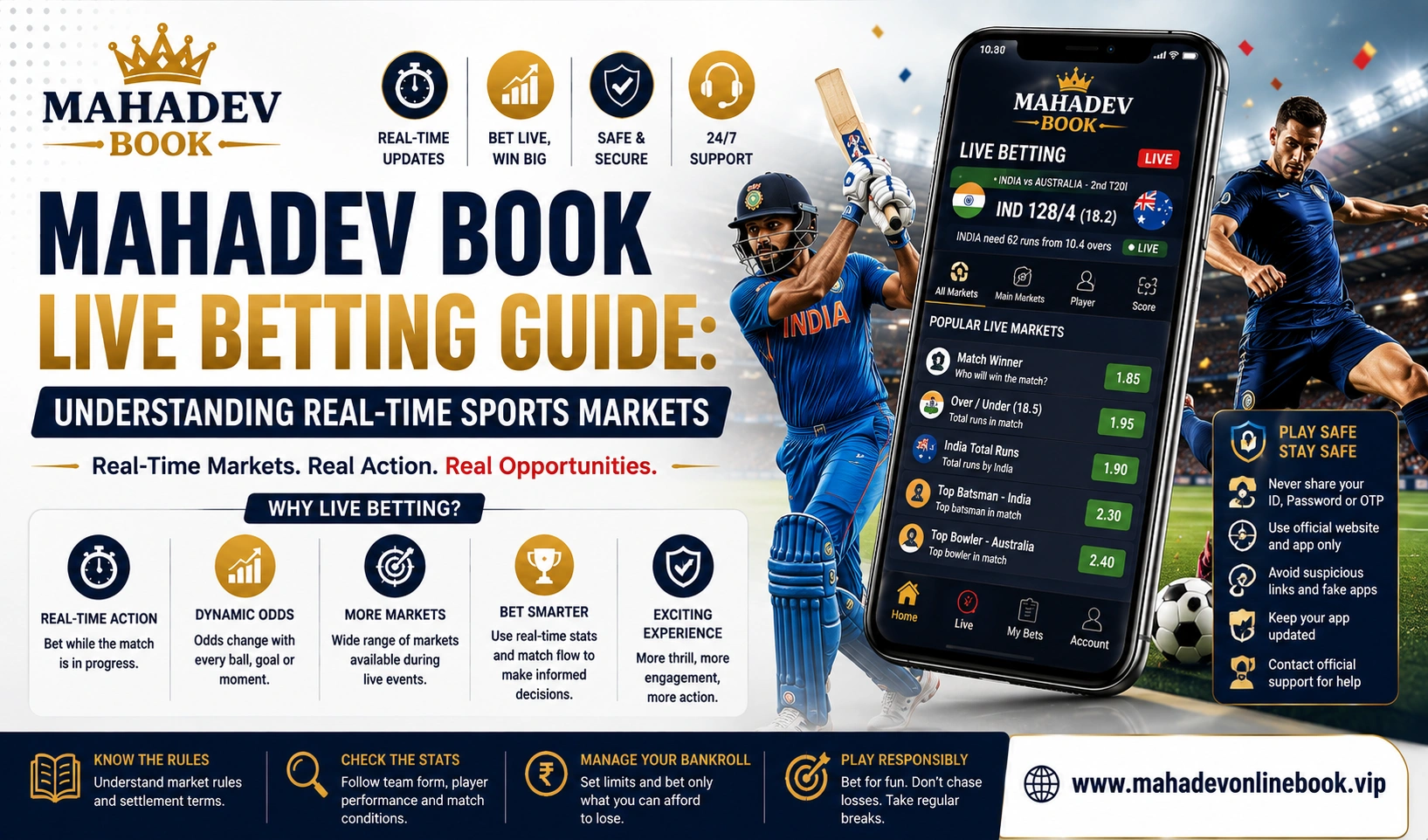 Read more about the article Mahadev Book Live Betting Guide: Understanding Real-Time Sports Markets